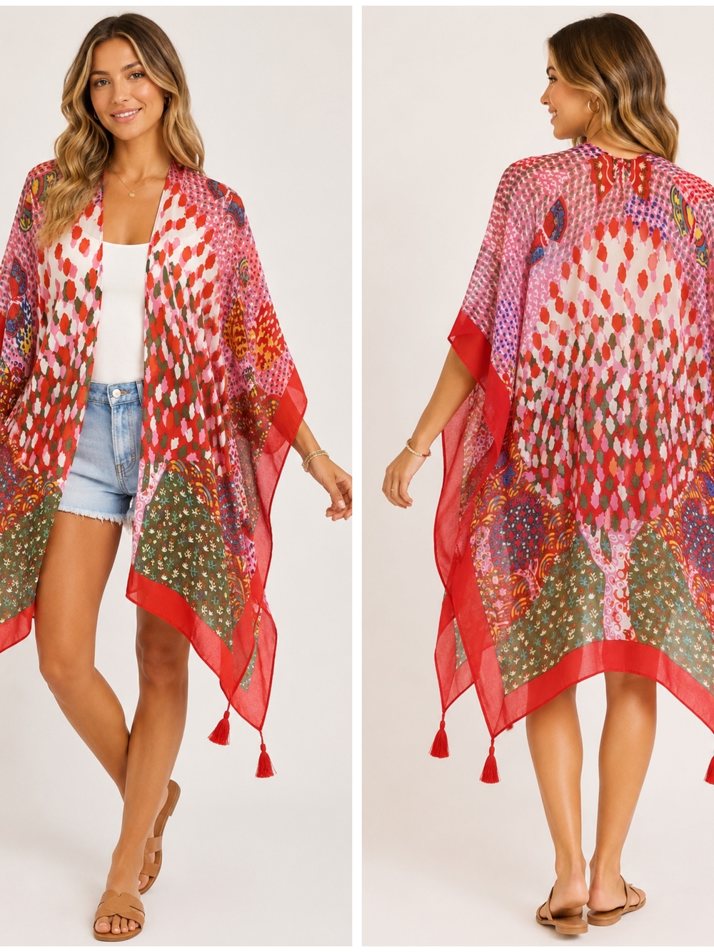 Do everything in love, Boho Kimono Cover-Up, One Size Fits Most